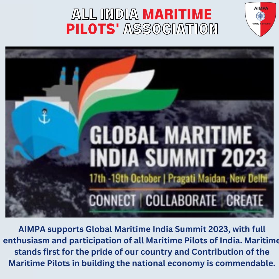 AIMPA_Official's tweet photo. AIMPA whole heartedly supports the #GMIS2023 as a gate way to showcase maritime prowess of India in all Maritime sectors. 

Kudos to @shipmin_india and @dgship_goi for a meticulous organizing such high national level event. https://t.co/mV96lHIixg
