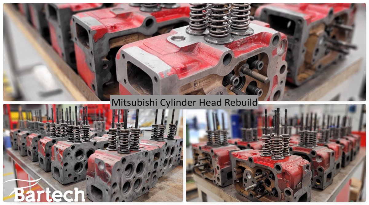 BartechMarine's tweet image. Mitsubishi 12N cylinder heads cleaned, measured and inspected to determine their suitability for use as critical spares. 

The full report with our findings and recommendations is now with the operator awaiting their next instruction. 

#Mitsubishi #cylinderhead #oilandgas