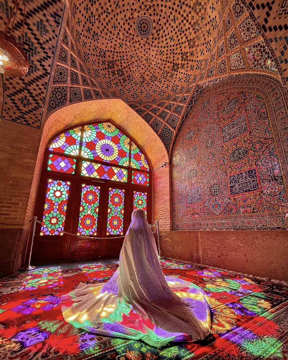 Pink Moaque The Nasir al-Mulk Mosque in Shiraz, Iran is also known as the Pink ...