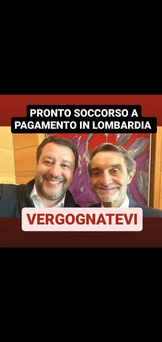 salvinimi's tweet photo. Una volta al pronto soccorso ti chiedevano il codice fiscale.
Ora ti chiedono la carta di credito.
Grazie #GovernoDellaVergogna https://t.co/WsM6c9cNbP