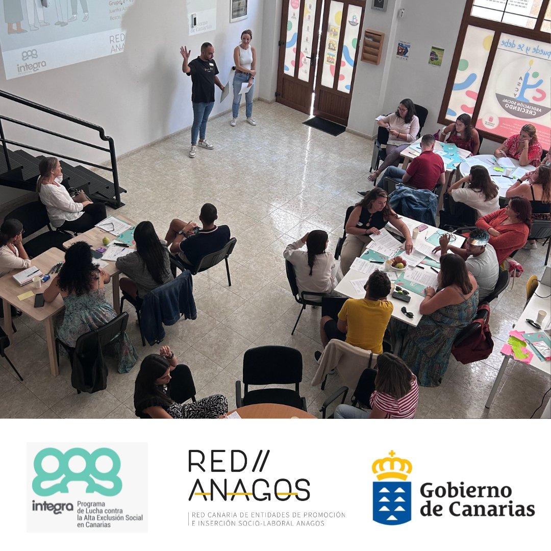 redAnagos's tweet photo. 🥰A principios de agosto celebramos en Lanzarote una Jornada de Reflexión del Programa de Lucha contra la Alta Exclusión Social en Canarias “INTEGRA” (financia @SocialGobCan y coordina #RedAnagos).
ℹ️ Toda la info. de la jornada aquí: https://t.co/wgGkqzLYwk
📸 #ProgramaIntegra https://t.co/rblqlDOR2w