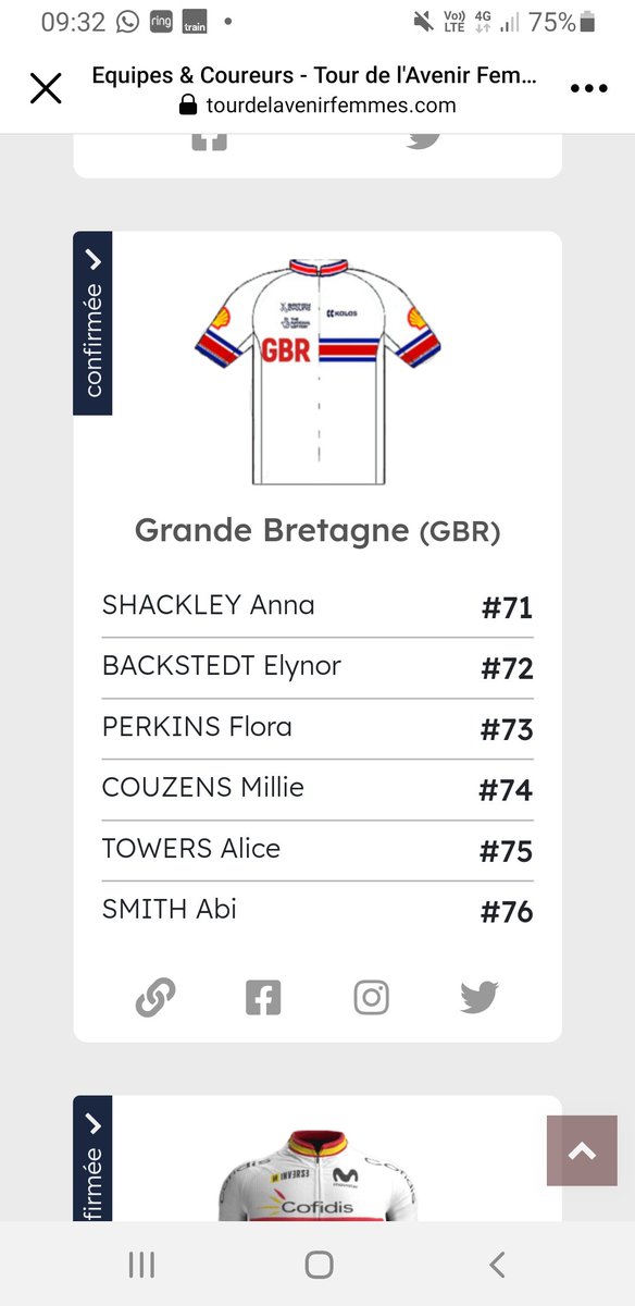 Next up. Starting Bank Holiday Monday. 

First ever Tour de L'Avenir for the U23 women. Five stages in central France. Representing national teams. 

#gwaanthedaughter