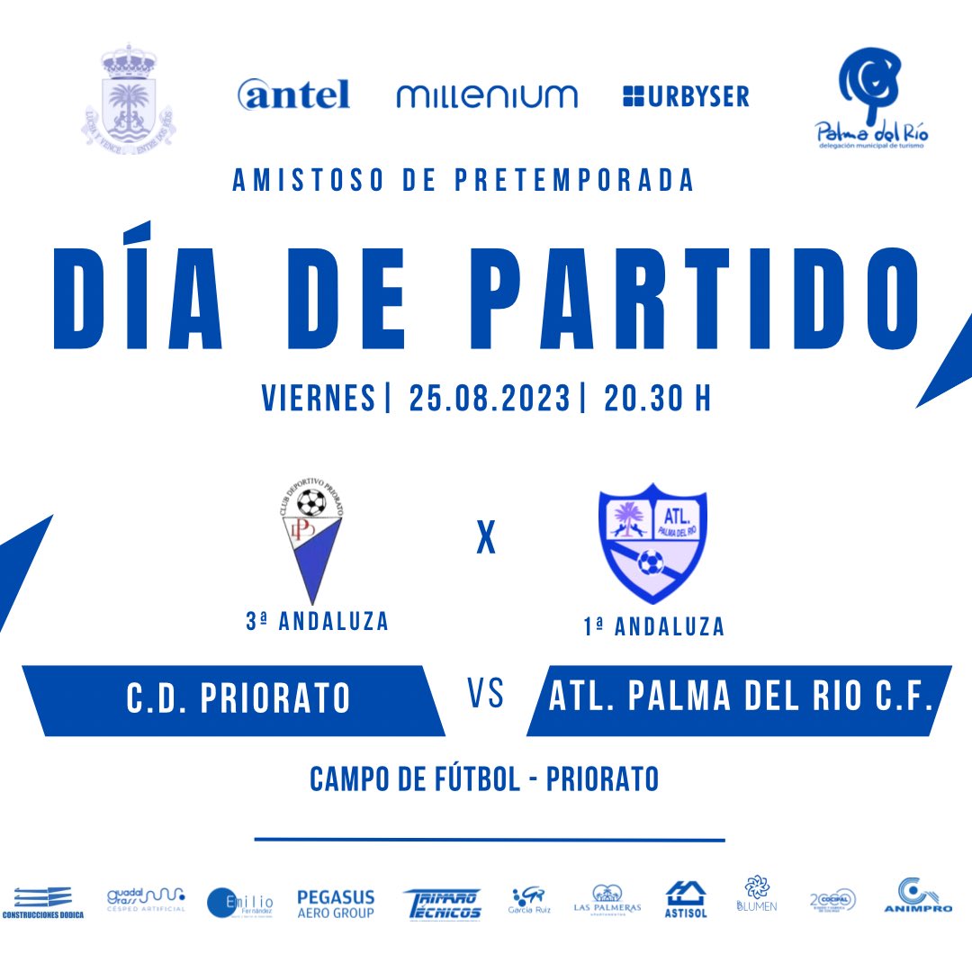 🗓️Hoy es día de partido.
📌Jugamos en el Priorato.
⏰20,30 horas