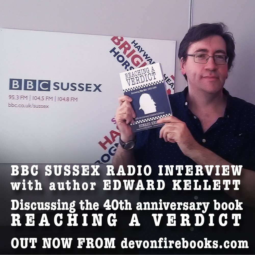 RADIO INTERVIEW 📻 Devonfire Books author Edward Kellett was interviewed on BBC Sussex last week about his new book #ReachingAVerdict 👨‍⚖️ Reviewing #TheBill in the 1980s 📺 Listen 🎧 soundcloud.com/thebillpodcast… Order the book #OnOffer 📖 devonfirebooks.com #SunHill #Woodentop 🚔