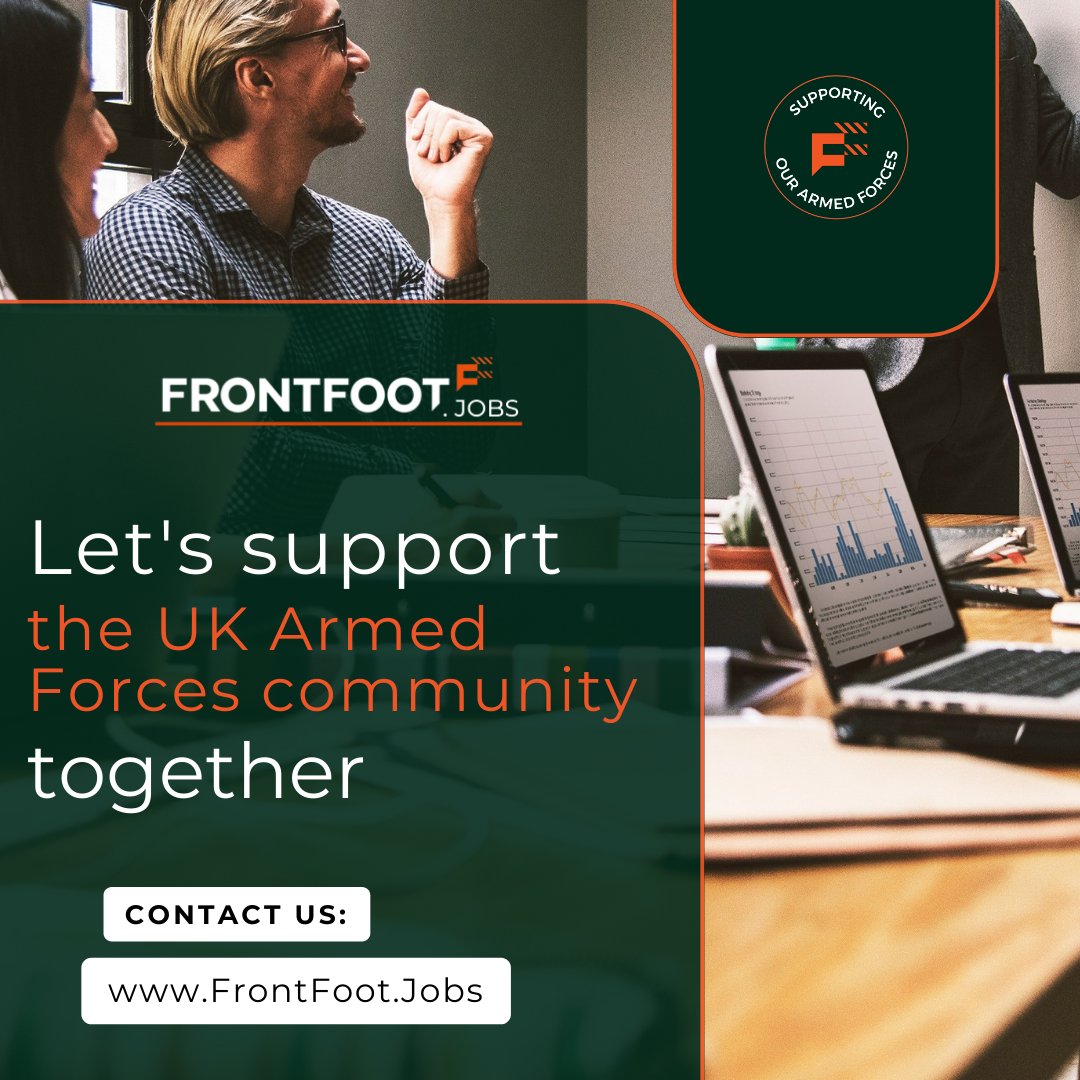 Do you want to learn how we together can help the UK armed forces community? Don't hesitate and DM us today or click the link in our bio to visit our website 💚 . . . . #jobs #retraining #frontfootjobs #veterans #serviceleaveruk #armedforces #employers #militaryfamily #uk