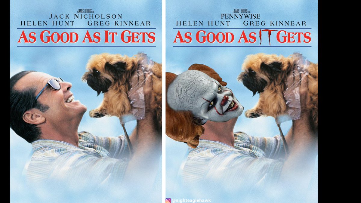 IT gets better. #it #itmovie #stephenking #horror #horrorfan #pennywise #meme #memes #billskarsgard #jaedenmartell #finnwolfhard #jackdylangrazer #jeremyraytaylor #wyattoleff #billhader #dogs #doglover #dog #jacknicholson #halloween #horrormovie #clown #itchapter2 #asgoodasitgets