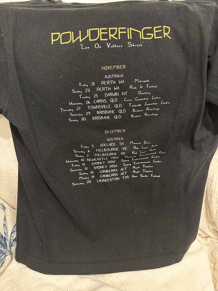 amber_wallace75's tweet photo. @powderfinger_au I still have my t shirt from seeing you on the River Stage in 2003.  My birthday weekend could  not have ended any better ❤️ https://t.co/gz0fkfehUC