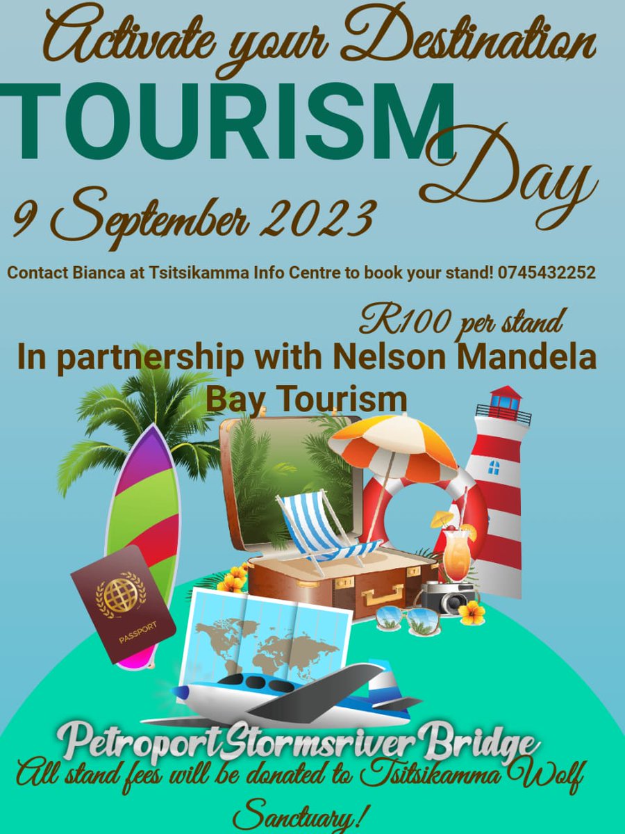 Book your spot to promote your business! ❤
At only R100 per stand it's an opportunity you don't want to miss!2
#tsitsikammatourism #promoteyourbusiness #tourism #TourismDay
❤️