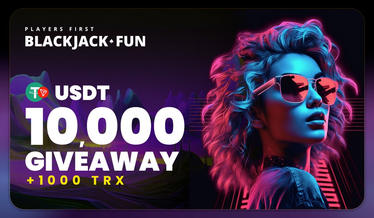 blackjack.fun (@blackjack_fun) on Twitter photo 🎉 Exciting Giveaway Offer! 🎉 Grab your chance to win a share of 10,000 USDT + 1000 TRX on Blackjack.fun!
✅ Follow <a href="/blackjack_fun/">blackjack.fun</a>
✅ Retweet
✅ Join the giveaway - giveaway.com/en/x5xEcQSsgkL
✅ Type this command in blackjack.fun chat: /10000 USDT Giveaway
✅ 🎉 Exciting Giveaway Offer! 🎉 Grab your chance to win a share of 10,000 USDT + 1000 TRX on Blackjack.fun!
✅ Follow <a href="/blackjack_fun/">blackjack.fun</a>
✅ Retweet
✅ Join the giveaway - giveaway.com/en/x5xEcQSsgkL
✅ Type this command in blackjack.fun chat: /10000 USDT Giveaway
✅