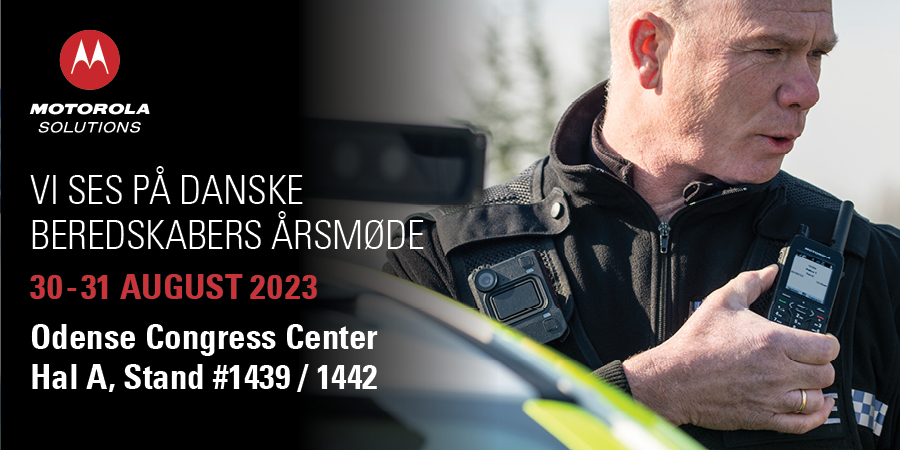 Are you going to the Annual General Meeting of the Danish Emergency Management Organization?
Meet #Motorolasolutions and discover our technology ecosystem uniting critical voice, video and software for fire and emergency response. 
Register here: aarsmoede.danskeberedskaber.dk/en/frontpage/