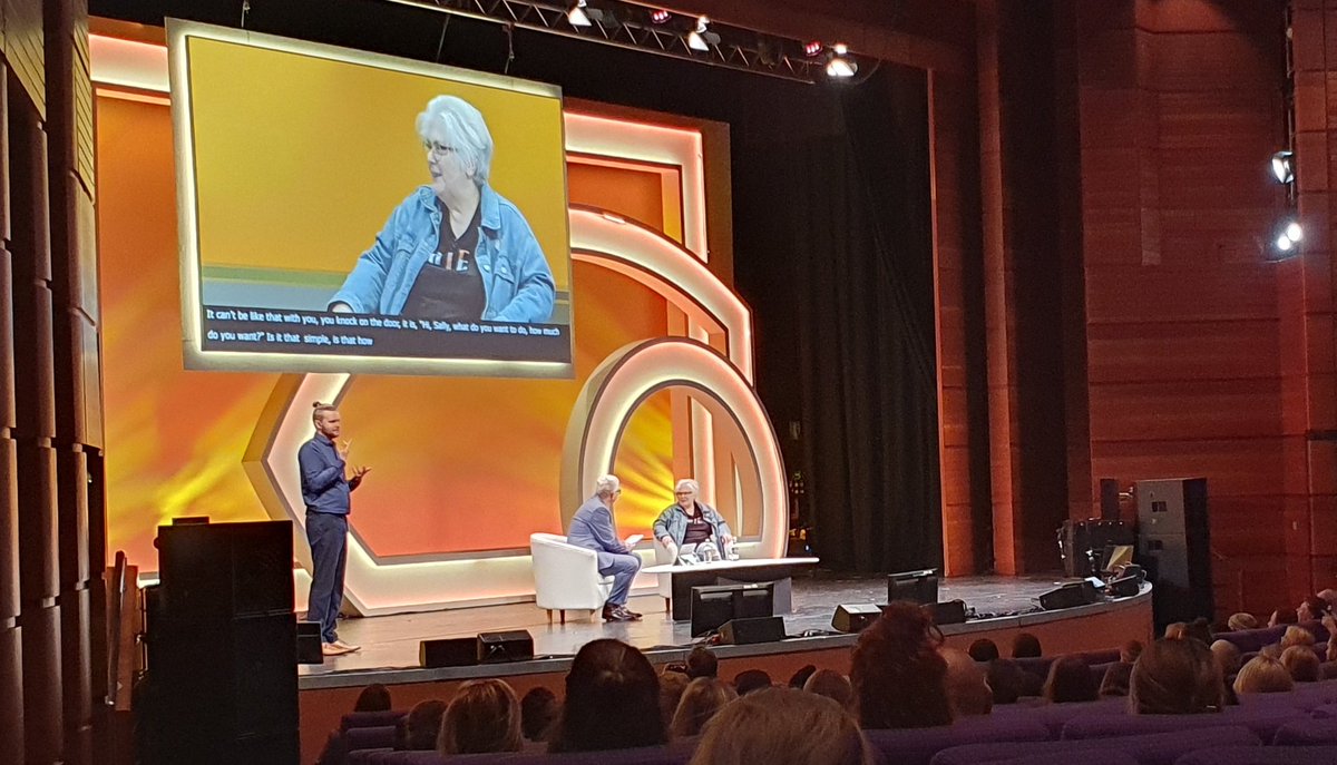 Happy Valley scribe Sally Wainwright chatting to Adrian Chiles at #EdTVFest about how to write great drama. 'You don't start writing the dialogue until you know exactly what the story is.'