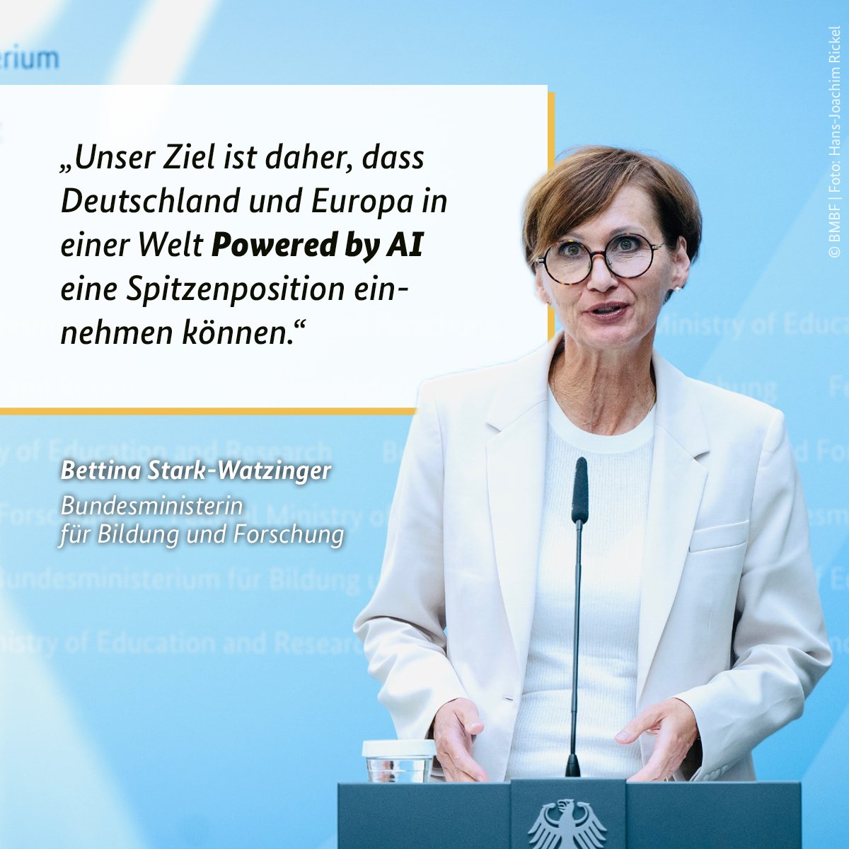 bmftr_bund's tweet photo. 🚀 Mit unserem #KI-Aktionsplan wollen wir dem deutschen und europäischen KI-Ökosystem neue Impulse geben. 👉https://t.co/bwyZDSkdRE https://t.co/TnoprRoKrQ