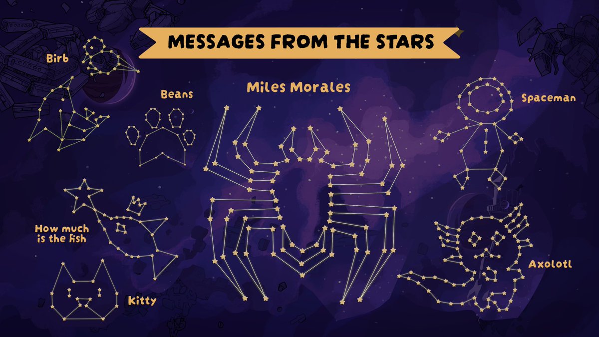 ineedspace_game's tweet image. So many out-of-this-world constellations 💫💫

Come by the booth, rewrite the stars and see it shared all around the cosmos of I NEED SPACE 🤩