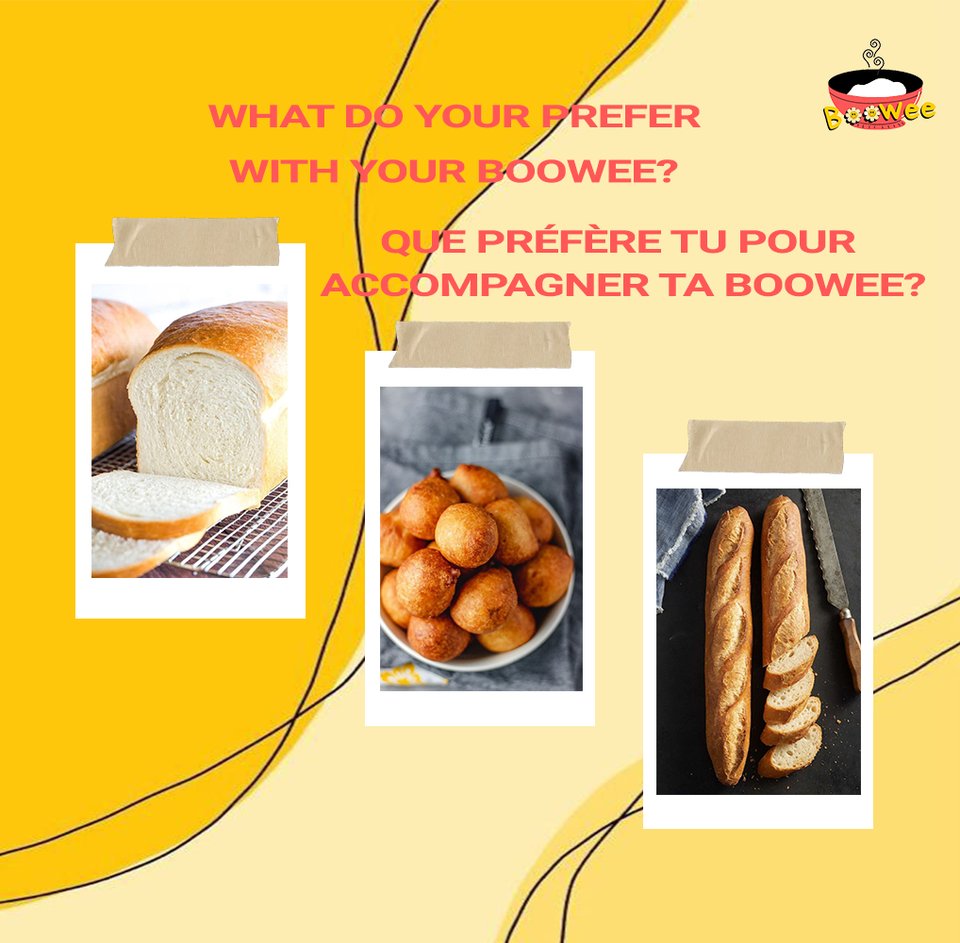 🥖🍞Les accompagnements parfaits pour votre bol de BooWee! Votez pour votre accompagnement préféré. Lequel complète votre repas ? #BooWee #Pain #Beignet #Vendredi #WeekendVibes #Weekend #PollOfTheDay #Poll