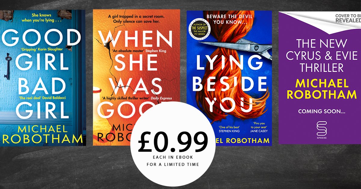 BANK HOLIDAY DEAL ALERT! For a limited time, download each of the books in @michaelrobotham's thrilling Cyrus and Evie series for just 99p each in ebook: brnw.ch/21wBYM4 And pre-order the BRAND NEW book in the series for 99p in ebook too: brnw.ch/21wBYM3