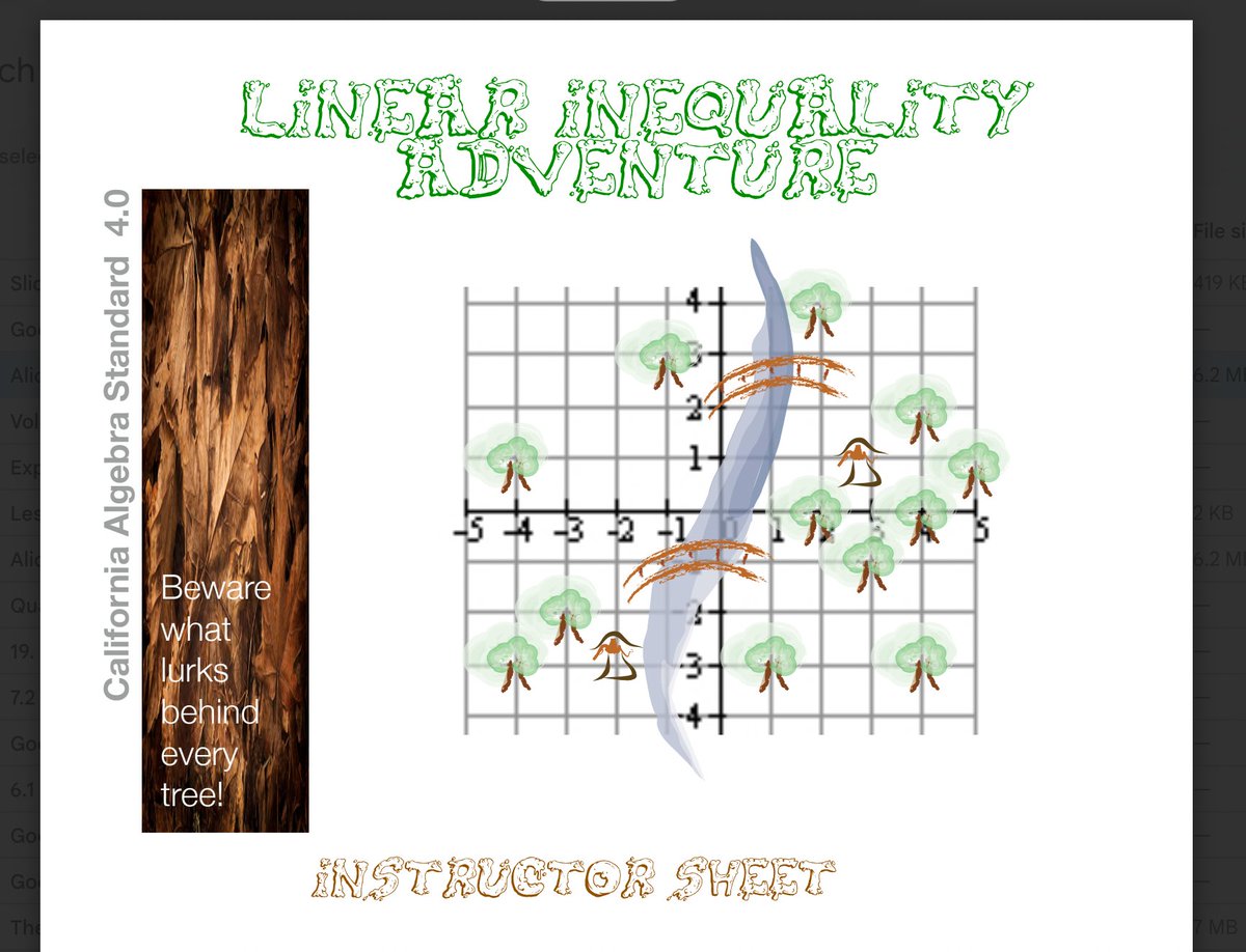 alicekeeler's tweet photo. ๐พ Game Based Learning is different than gamification.
Example for Linear Inequalities
https://t.co/2B8cD0tGLT
#Gamification #GameBasedLearing #MathChat https://t.co/JAzCWmPQrH
