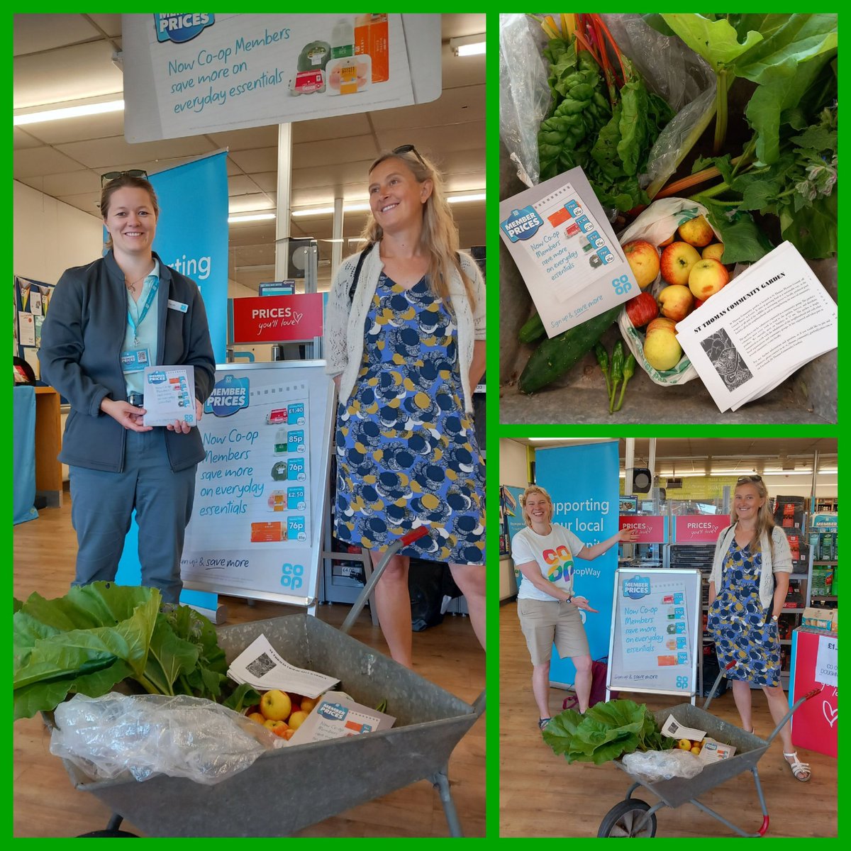 ExeCoopMPs's tweet photo. Thanks to Clemence from our local cause St Thomas Community Garden for joining Sarah for #memberhour this week! Great to chat to shoppers about the garden, the perks of @coopuk membership & #memberpricing & great to see some avid Co-op supporters about in St Thomas! #itswhatwedo https://t.co/rFAGHEHVEy