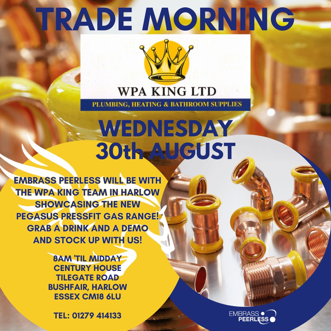 We really appreciate the time we spend with our network! Great days out making sure they have the best products - Next week we're with WPA King in Harlow - refreshments, demo's, and stock-ups!
Come through!
#plumbing #heating #pressfit #experience #essex #TradeMorning