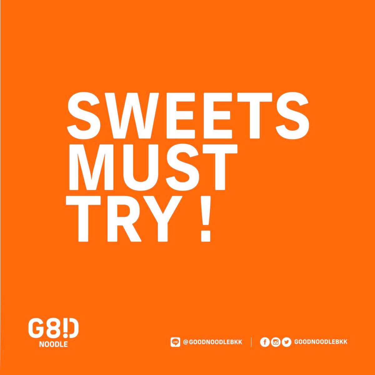 GoodNoodleBKK's tweet photo. 😋🍭SWEET MUST TRY!
เอาใจสายหวานเคี้ยวเพลิน กับหลากหลายขนมหวานสุดสวีท! พร้อมเครื่องดื่มชื่นใจ บอกเลยว่าพลาดไม่ได้ แล้วแวะมาเติมน้ำตาลให้ร่างกายกันที่ GOOD NOODLE 

ติดตามความอร่อยได้ที่ 👇🏻
https://t.co/xcqb9RCE8j
📍 BFL.,GOOD NOODLE, UNION MALL

#Goodnoodlebkk #Unionmall https://t.co/ptEaxmo2dg