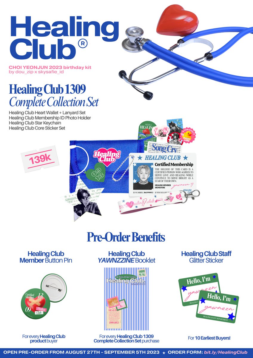 dou_zip's tweet photo. ☆ HEALING CLUB ☆ 
CATALOGUE RELEASE ☆

             interest check! 

choi yeonjun 2023 birthday kit 💭🩹
by @dou_zip &amp; @skysafie_id

🗓️ pre-order 27 august, 10 am ☆
[ drop @ if you are interested!! ] https://t.co/lfwmJuz6ti