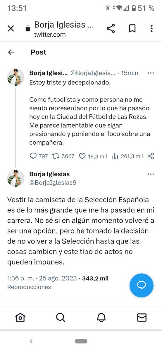 Ole tu! Ojala te sigan much@s futbolistas de este pais. Es mas, tod@s deberian hacerlo. #RubialesCese