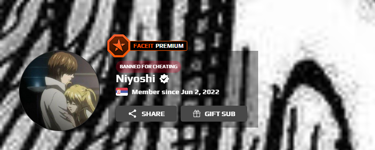 kRYSTAL_cs2's tweet photo. Osakigawa "Heart" got banned on Faceit.
Thanks @FACEIT 

Player : https://t.co/MyG2ey3QFA

Match : https://t.co/76M73YMIvV https://t.co/ANHNvGS5XM