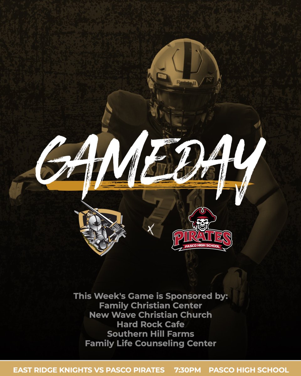 Please note updated kickoff time of 7:30pm.  Go Knights!