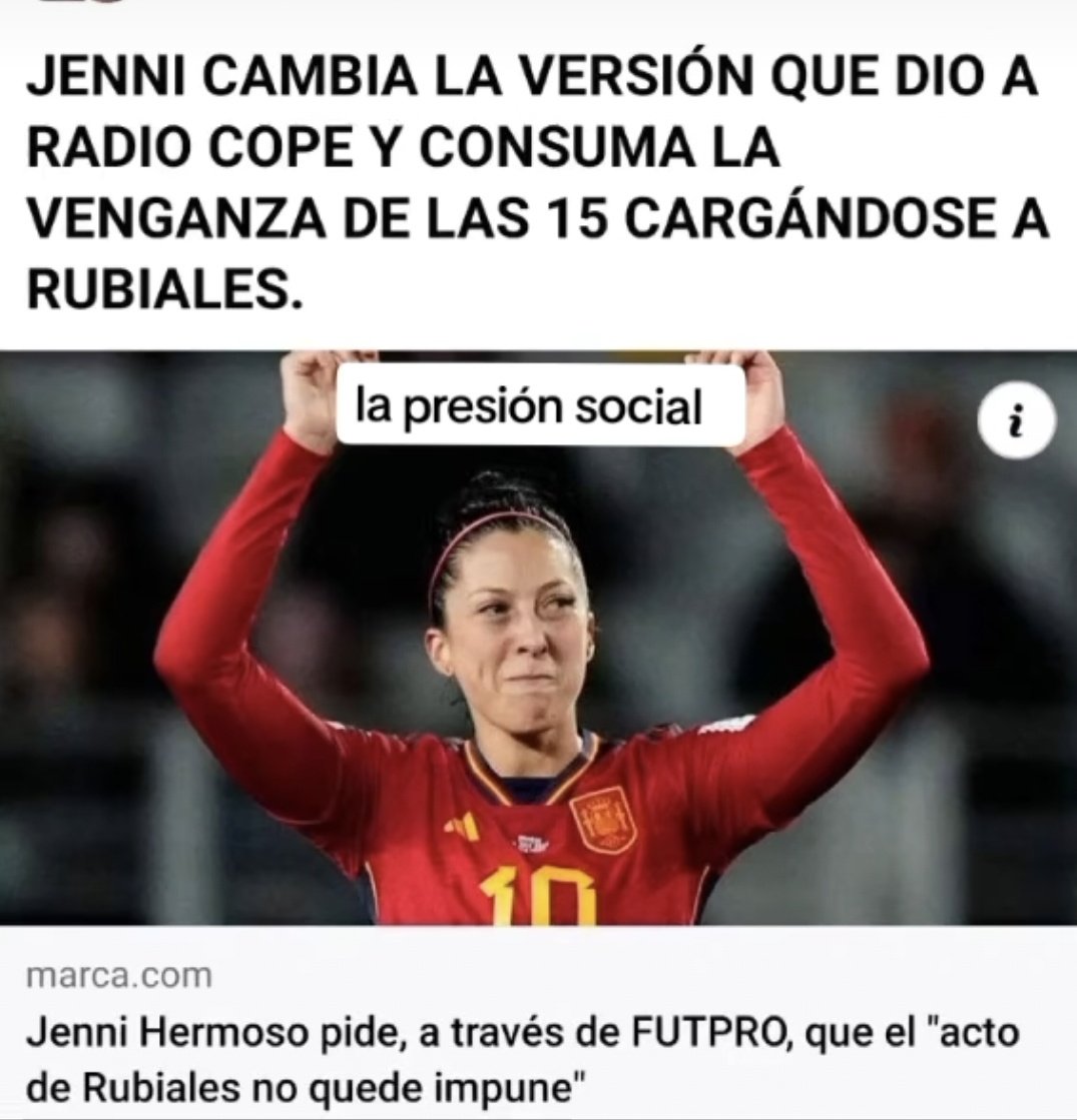 Capitana_espana's tweet photo. Que la Jenni ha cambiado 3 veces de opinión sobre la actuación de Rubiales y que las feministas están dando palmas por su dimisión me parece extremadamente indignante... Señores, el claro ejemplo de lo que pueden hacer las mujeres en España con las denuncias falsas con tal de joderle la vida a una hombre... Asco dais!