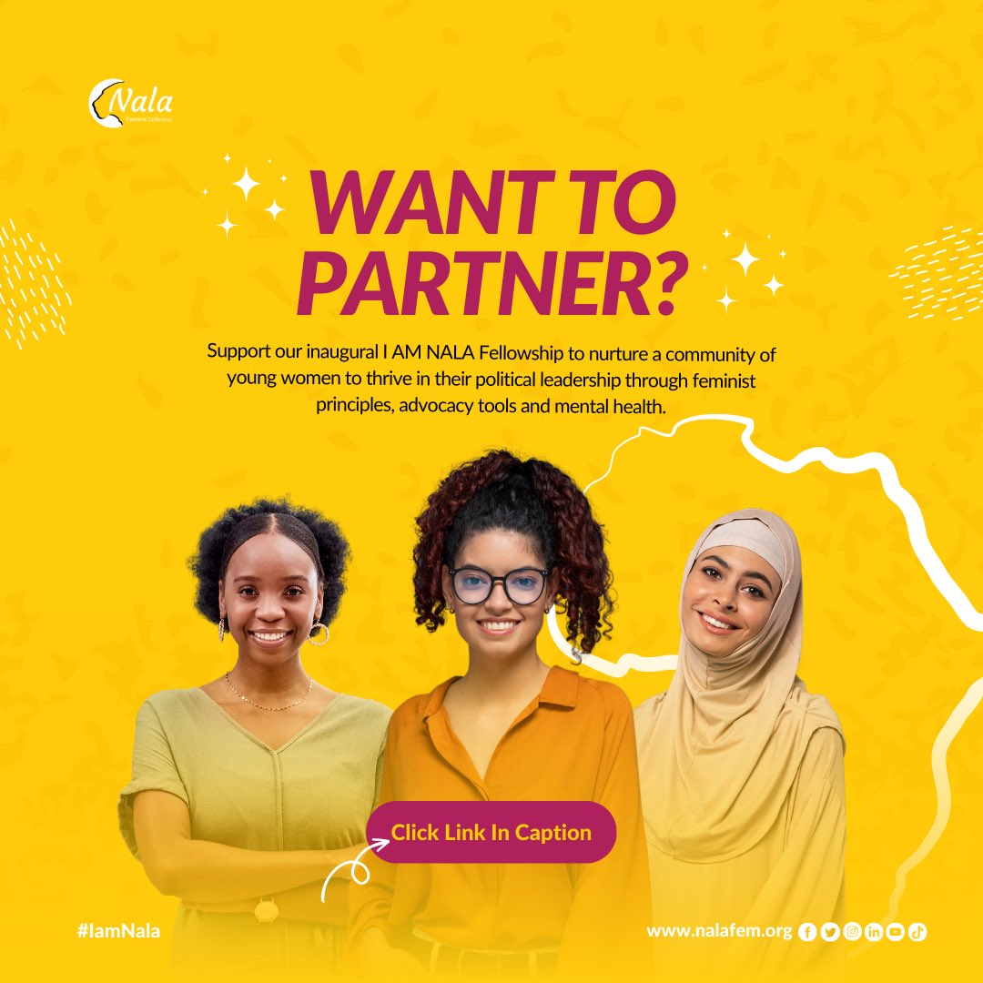 📣CALL FOR PARTNERS I Am Nala Fellowship is a 1 year Fellowship Programme supporting young women between the ages of 18-35 years who are leaders in one of AYWB+25 Manifesto demands. To sign up as a partner: bit.ly/NalaFellowship… @IntlWomenJudges @unwomen @ALC_KCL #IamNala