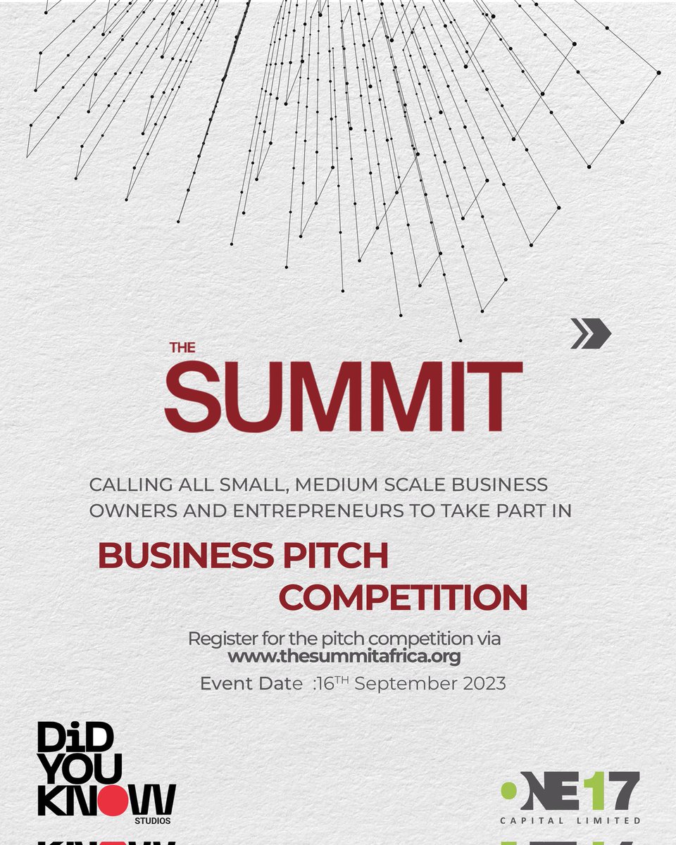 We care about your financial well-being as well as your overall fulfillment.

So, take a chance and spotlight your phenomenal business idea at "The Summit Africa 2023" event tagged: Business and Morality.

Apply to participate via thesummitafrica.org

Don't miss this!