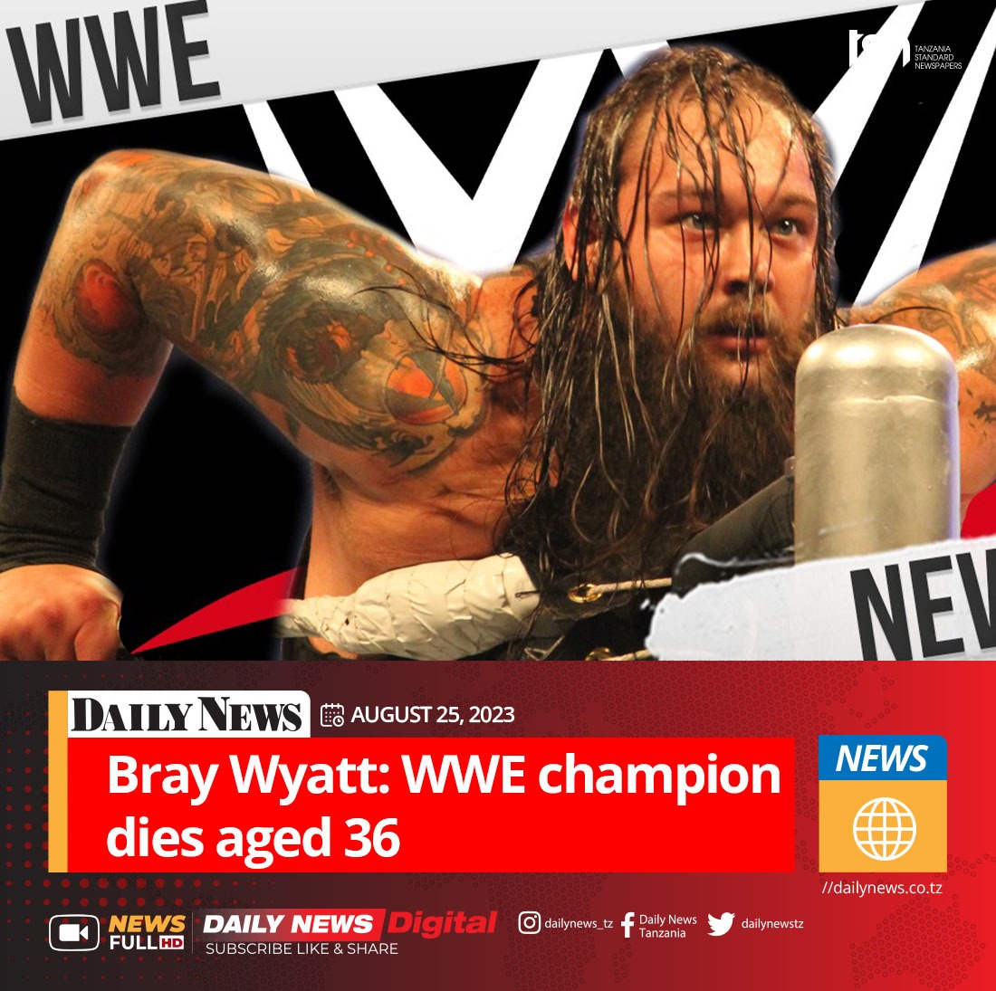 Bray Wyatt: WWE champion dies aged 36 - BBC News