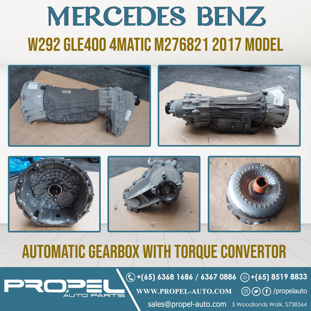 propelauto's tweet photo. Mercedes W292 GLE400 Auto Gearbox / Transmission available #ForSale
Lowest Mileage Car Gearbox - A1662703602
Ping us & Shop Guaranteed Spare Parts at #PropelAuto #SG
#W292 #GLE400 #Mercedes #Gearbox #AutoTransmission #4WD #M276821 #TorqueConvertor #TransferCase #4MaticParts https://t.co/y9EQPQjYcO