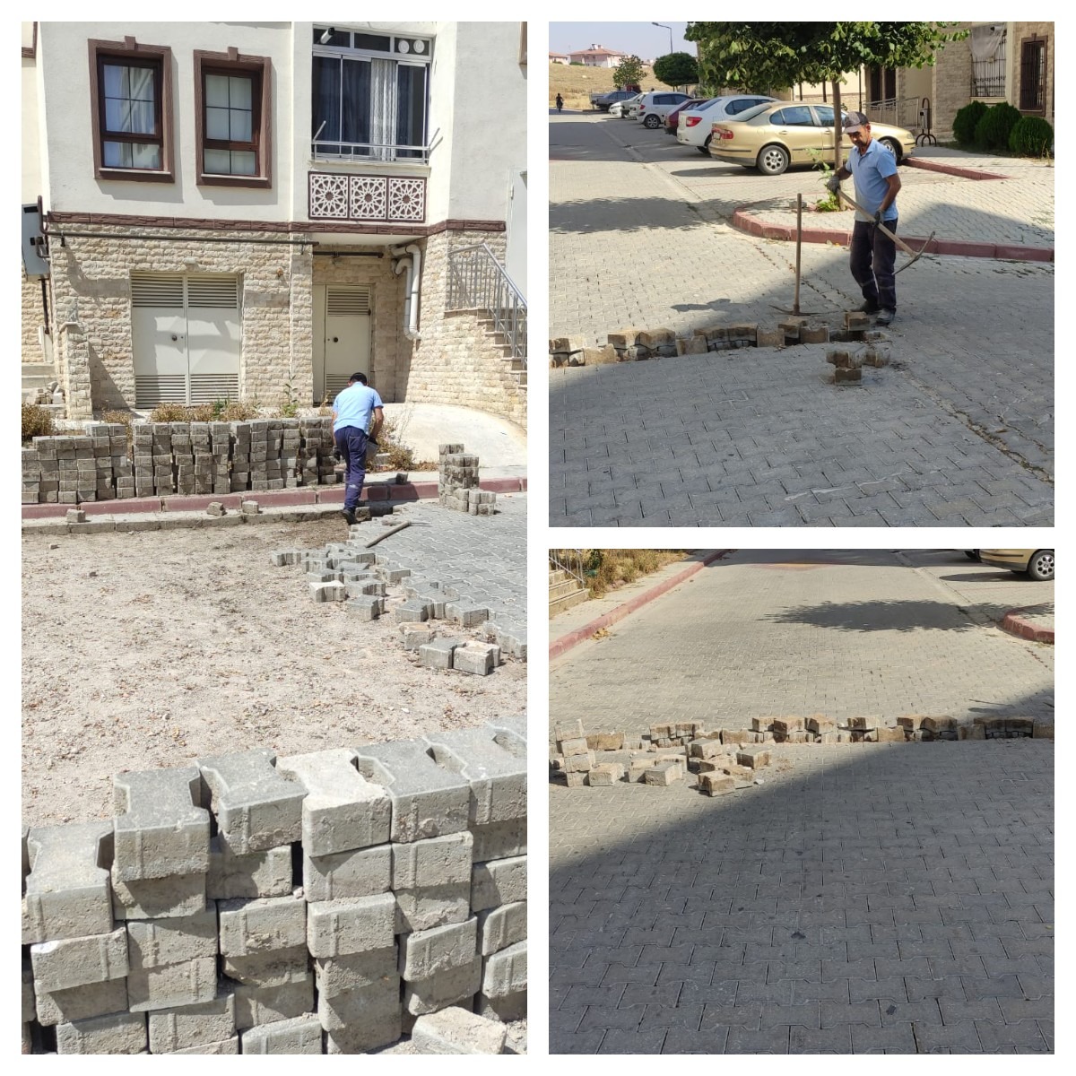 B1-7 Blok arka tarafı araç yolu kot farkı düzenleme faaliyetimiz gün içerisinde tamamlanacaktır.