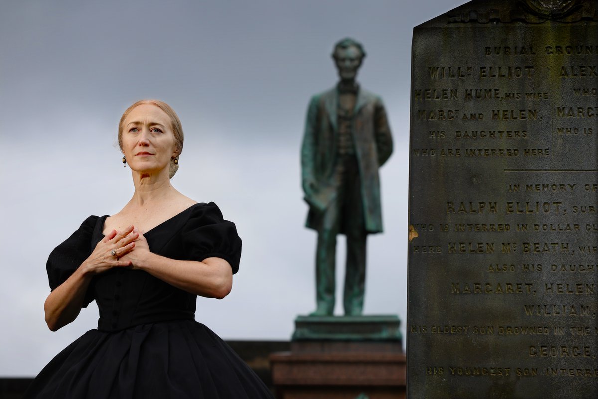 JRansomPhillips's tweet photo. Mary Lincoln is grieving. She needs a new image to win the hearts of the American people.
 
It's our last weekend at the @edfringe!
We would love to see you at our play.

🎟️https://t.co/yuS9jTuc8H

#mrspresident #edfringe #herstory #theatre #lincoln #americanhistory https://t.co/J1LFixGvZl
