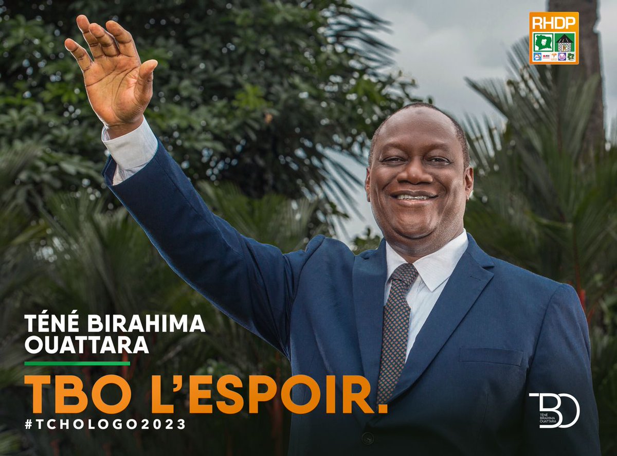 TBirahimaO's tweet photo. Je sais pouvoir compter sur vous pour votre tenue exemplaire tout au long de cette période de campagne électorale de sorte à faire honneur à notre grand parti le RHDP ainsi qu’à son Président S.E.M. Alassane OUATTARA au travers d'une victoire éclatante. https://t.co/n1EB5PBUZ9