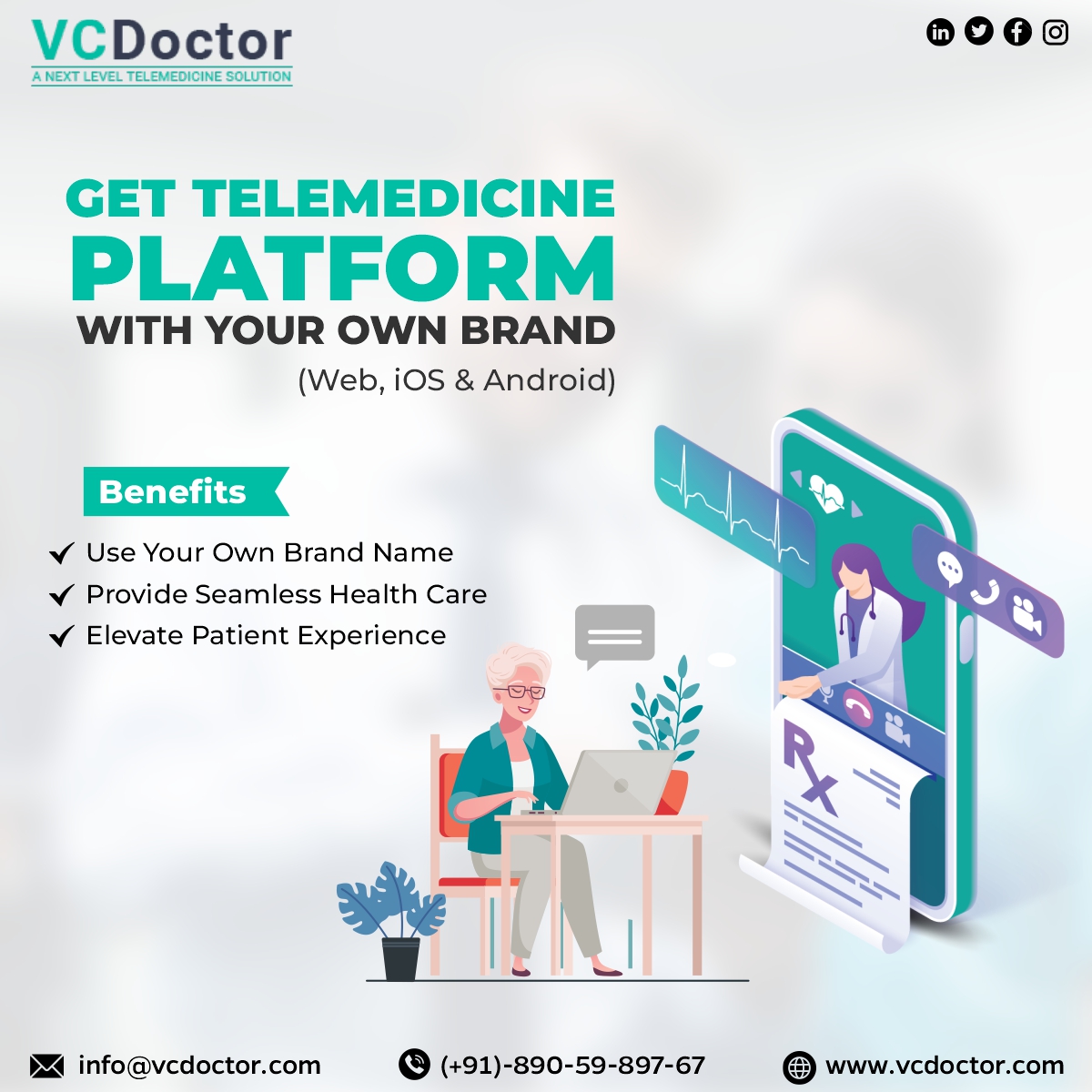 vc_doctor's tweet photo. Skyrocket your medical practice with Your Own #TelemedicinePlatform. Provide patient care with virtual consultations. Join the future of healthcare today!
https://t.co/Q5qYlmu3Ea
#whitelabeltelemedicine #telemedicine #telemedicinesoftware #besttelehealthplatforms https://t.co/6d1EfuKiIW