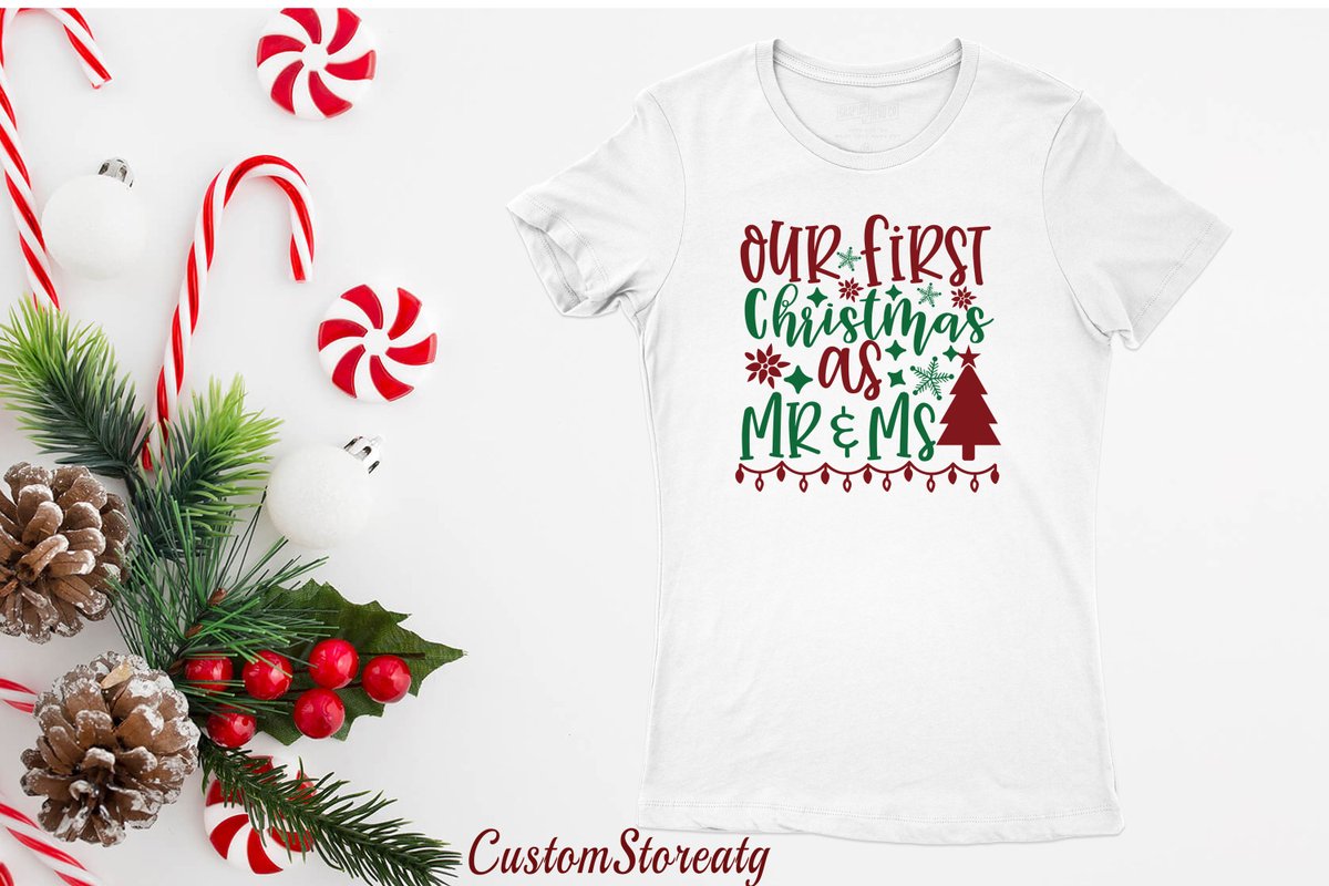 customstoreatg's tweet photo. It&amp;#39;s The Most Wonderful Time Of The Year T-Shirt, Our first Christmas as Mr. &amp; Ms. T-shirt
#ChristmasShirt https://t.co/85ZVKsLiEQ