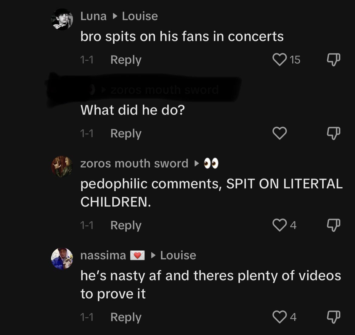 lou2art's tweet photo. To anyone who says Yungblud is exaggerating with the hate, this was on my video where i showed a painting of him 😐 https://t.co/rclGcvH068