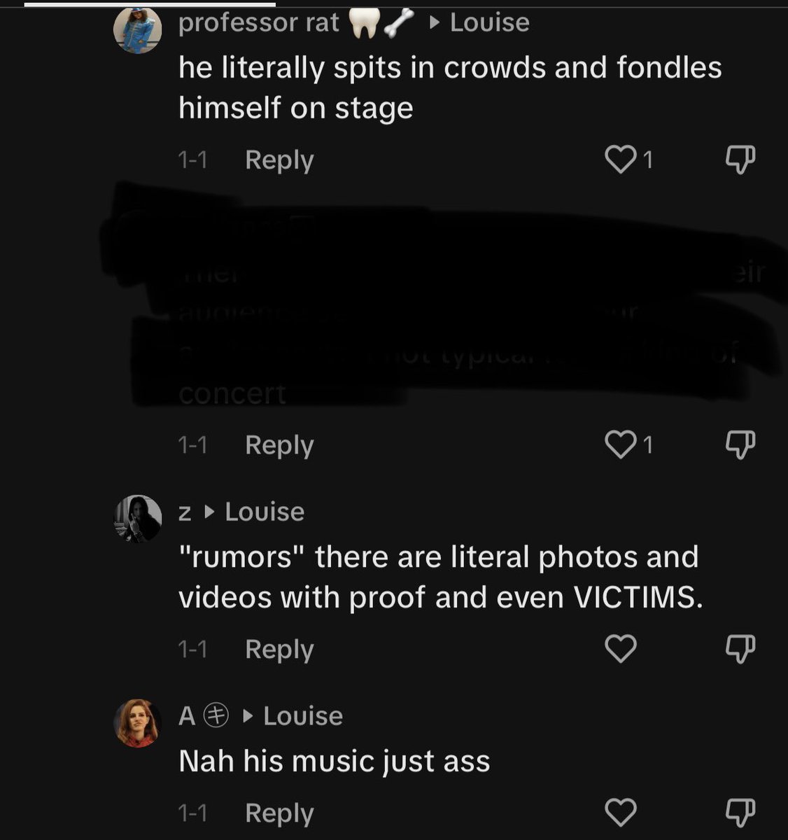 lou2art's tweet photo. To anyone who says Yungblud is exaggerating with the hate, this was on my video where i showed a painting of him 😐 https://t.co/rclGcvH068