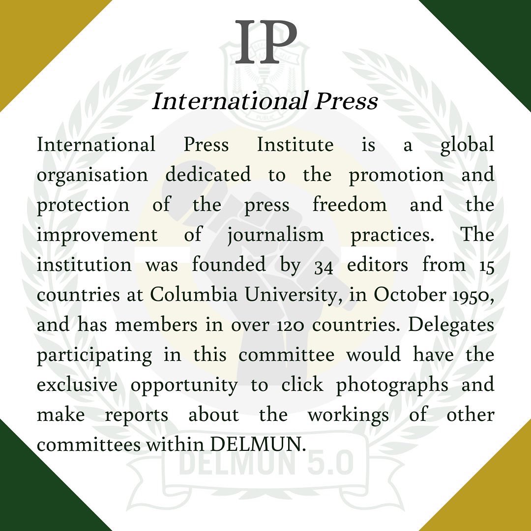 Delmun_5's tweet photo. about the happenings in the committees.
Here you have a chance to investigate committee debates, conduct interviews, edit articles, and cover press conferences. 
We eagerly anticipate your presence at DELMUN 5.0!
#voiceispower 
#debate 
#internationalpress 
#delmun 
#conference https://t.co/fNyZeBu6mx
