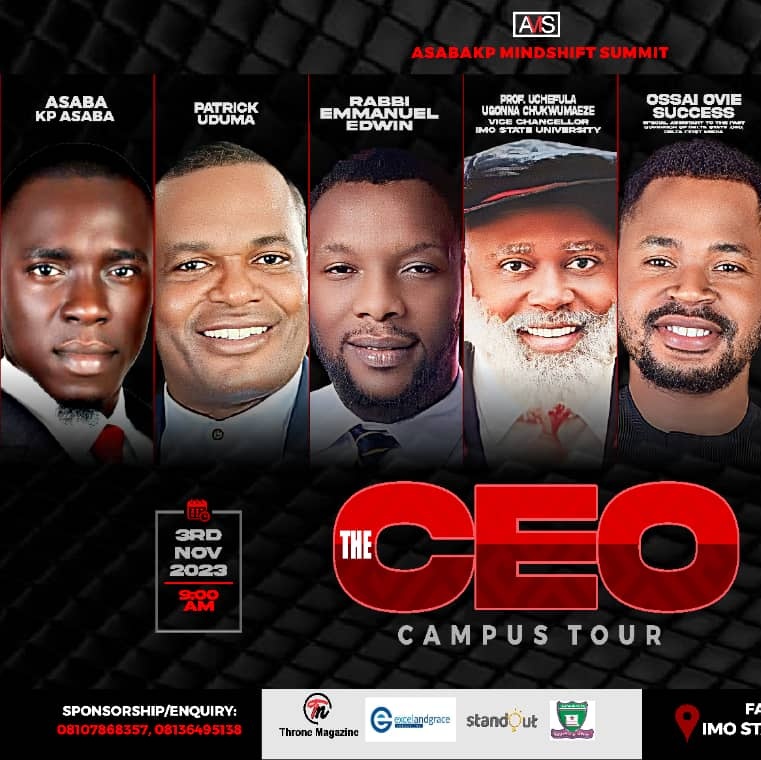 The most talked Campus Business Summit, The CEO is coming to the popular Imo State University IMSU. We are coming to inculcate Business orientation and Fund your Business IDEAS.. 3rd November, 2023 @TonyOElumelu @KingsleyAsaba @PatrickUduma @imostateuni @ImoStateBlog