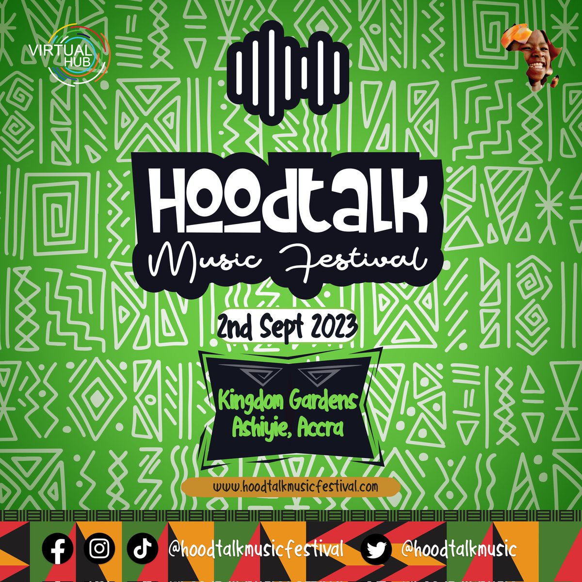 AmeyawDebrah's tweet photo. The countdown begins!⏰Join us on 2nd September at Kingdom Gardens (Ashieyie) for the highly anticipated HoodTalk Music Festival. It's more than a concert-it's a movement that celebrates unity, ignites change and empowers voices. Be part of history in the making as we embark on creating awareness and raising funds to build Pediatric Clinics in Ghana. @hoodtalkmusic