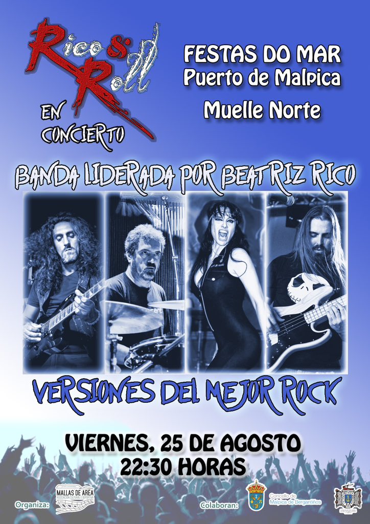 Somos unos suertudos! Hoy toca rockear en @festas_malpica. 
Ayer  empezaron las Festas Do Mar, y hoy es el turno de <a href="/RicoAndRoll_/">Rico & Roll ©</a> 🤘👅. Los chicos de Mallas de Area, que organizan todo, tienen un mérito… mirad el cartel  (foto 2). Os aseguro 

instagram.com/p/CwXN9AJIGXU/…