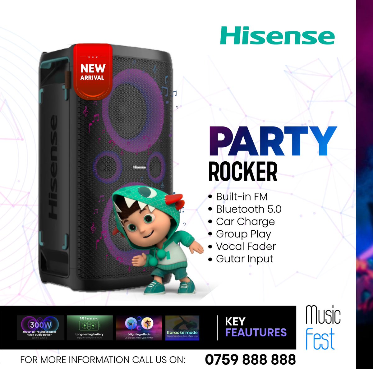 HisenseUg's tweet image. Hisense introduces the ultimate audio immersion system, powerful sound, portable size and wireless convenience.
 
#partyrocker #Listentoeverybeat #MusicFest 

Available in all our official showrooms
Call 0759 888 888