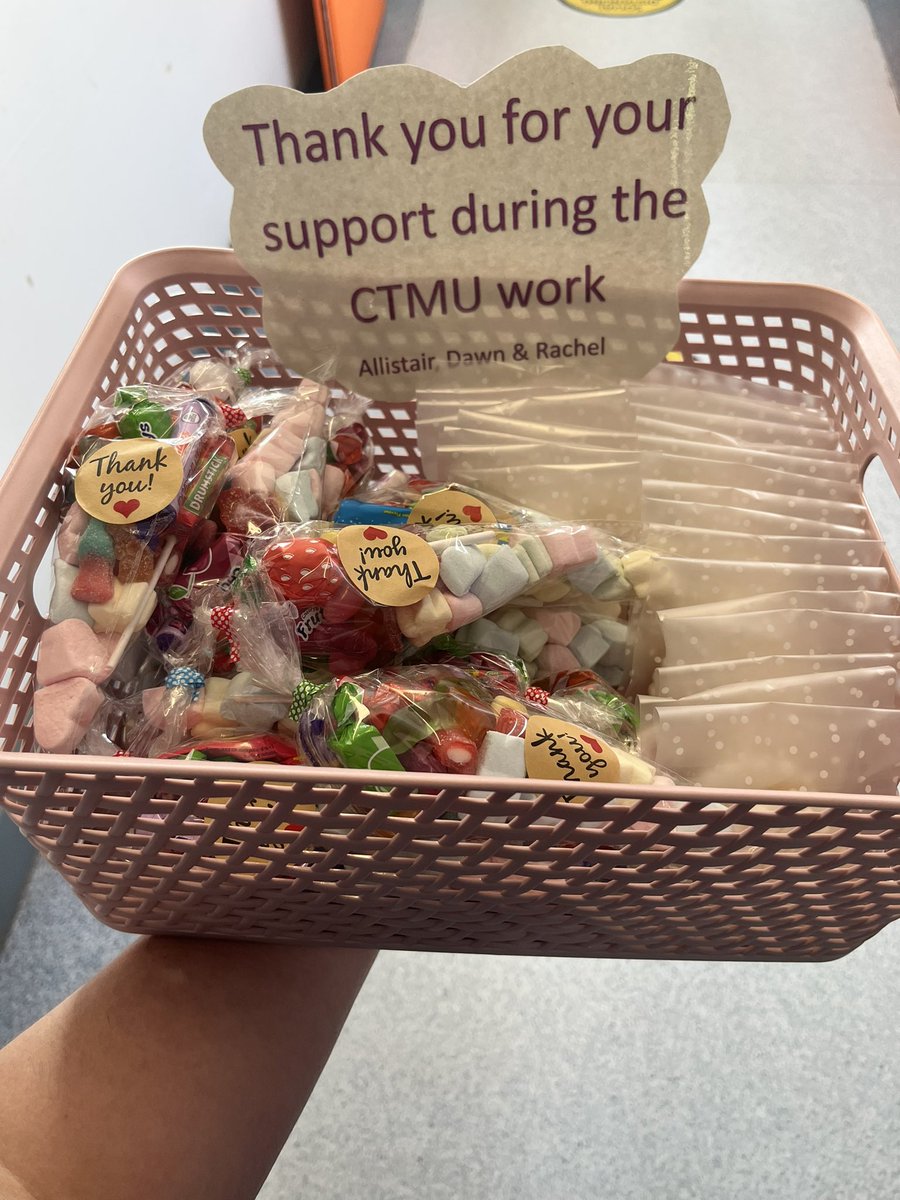 Just a little thank you to our staff for their support during the work on CTMU #appreciation #ThankYou <a href="/GEHNHSnews/">George Eliot Hospital NHS Trust</a> <a href="/nag2710/">Natalie G - RN 💙</a> <a href="/DawnMonaghan6/">Dawn Monaghan</a> <a href="/Rach89millsy/">rachel jarvis</a>