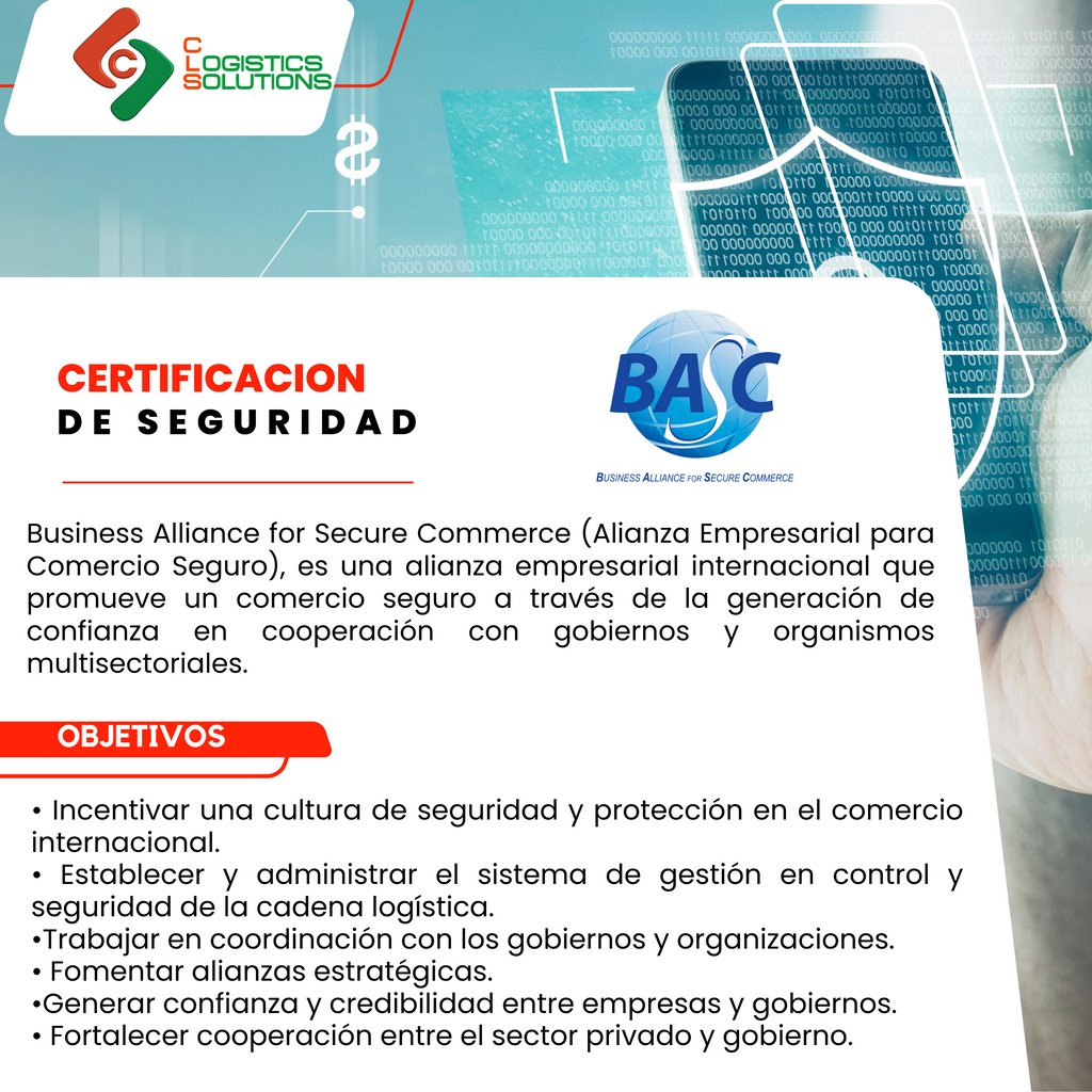 CLS_SRL's tweet photo. Desde el 2015 nuestra empresa cuenta con la certificación OEA (Operador Economico Autorizado) igualmente BASC (Business Alliance for Secure Commerce).

 #Consolidadoradecarga #Comercioexterior #basc #logisticainternacional #negociosinternacionales #importaciones #exportaciones https://t.co/WbxjhhO0F6