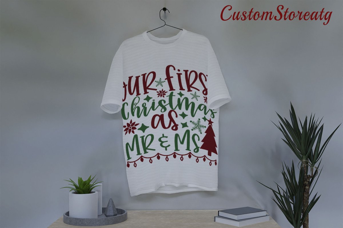 customstoreatg's tweet photo. Our first Christmas as Mr. &amp; Ms. T-shirt, Women&amp;#39;s Christmas Tees, Xmas Holiday Shirt
#ChristmasShirt https://t.co/ZIvNgdFjdG
