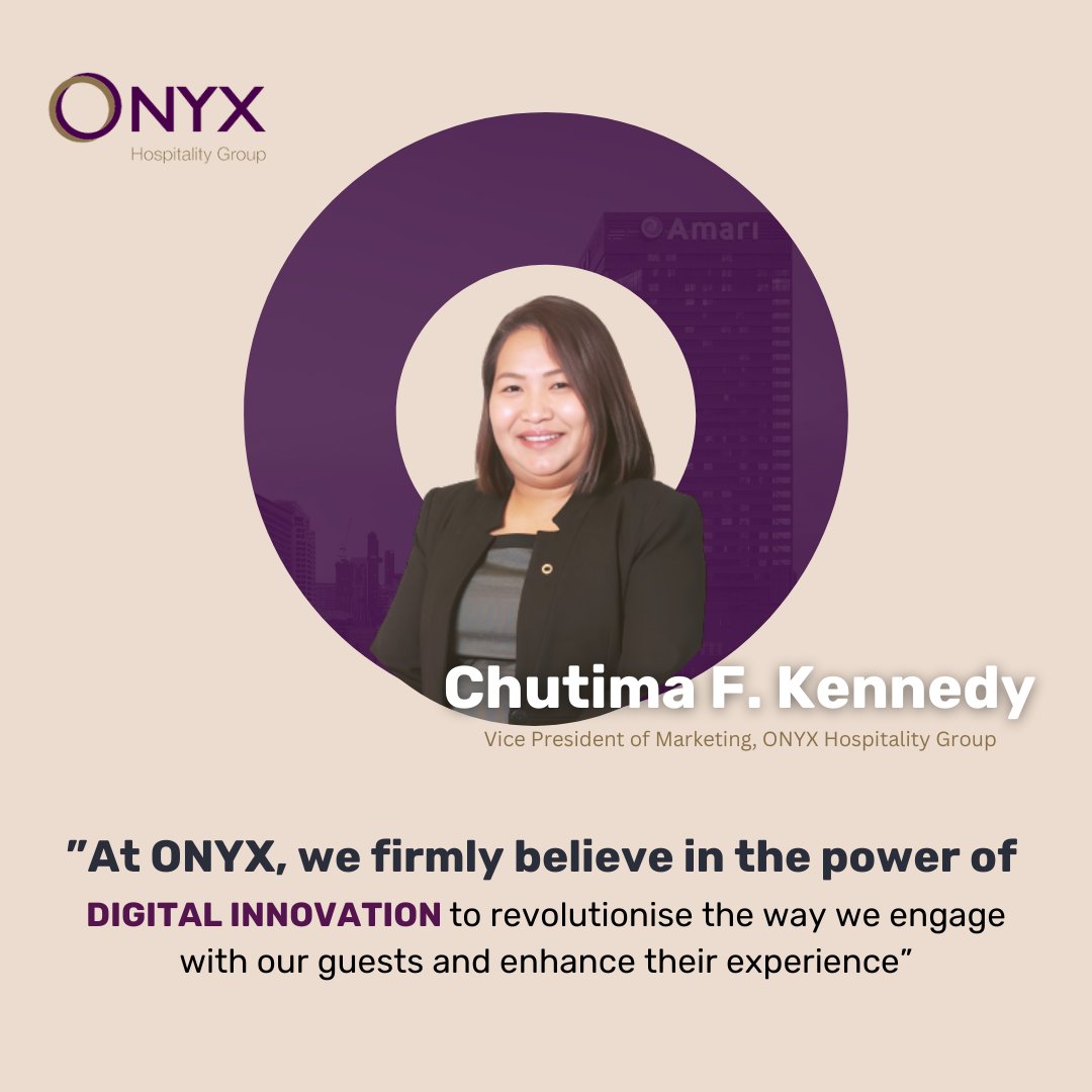 ONYXprteam's tweet photo. Discover a key slice of our vision: Insights from Chutima Fuangkham Kennedy, VP of Marketing at ONYX Hospitality Group, featured in the Digital Travel APAC Benchmarking Report (Aug 15, 2023).

 #ONYXhospitalitygroup #DigitalTravelAPAC2023 #LeadershipPerspectives https://t.co/sHnK5XvC5v