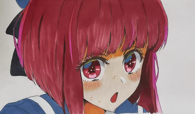 あんたドコ中!?#推しの子 #有馬かな #模写 