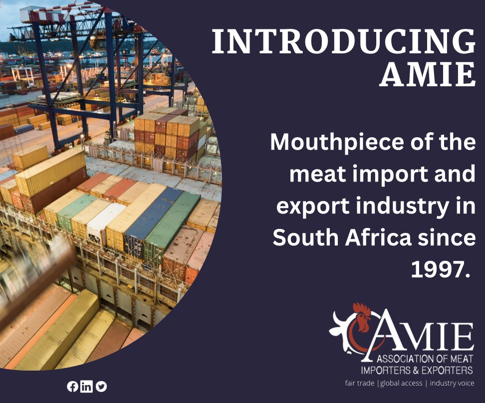 AMIESouthAfrica's tweet photo. #AMIE #meatimports #meatexports #trade #marketaccess #fairtrade
AMIE will be represented at the ANUGA Trade Fair in Germany in October. We invite our associate members to contact us to schedule a meet &amp; greet. More about AMIE's activities &amp; membership:  https://t.co/24eKz32her https://t.co/jHXgMBqTqx